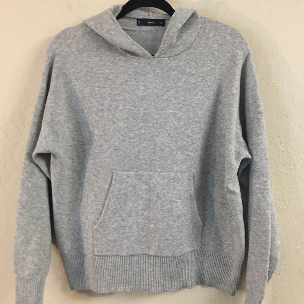 Mango Hoodie Sweatshirt Sweater Medium Gray - Picture 3 of 8
